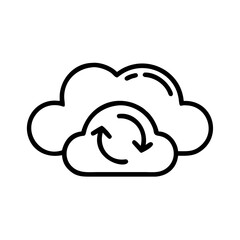 Cloud Sync Icon for Data, Storage, Backup, and Technology Services