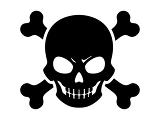 かっこいいドクロマークのイラスト素材