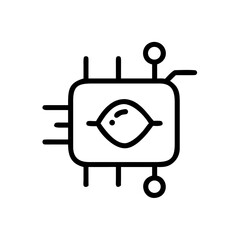 Biochip Icon Biotechnology Genetic Engineering Science Innovation Illustration