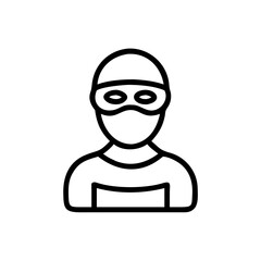 Burglar Icon Theft Security Crime Protection Alert Risk Illustration