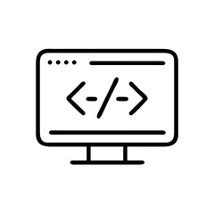 Coding Icon for Programming, Software Development, Web, and Tech Design