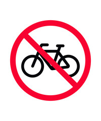 A Clear Prohibition of Bicycles Signifying Restricted Areas and Promoting Safety in Public Spaces for Pedestrians and Vehicles