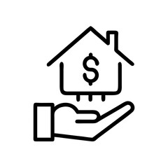 Property Investment Icon for Real Estate, Finance, and Wealth Growth