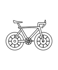 Fototapeta premium Sleek and Modern Bicycle Illustration Emphasizing Clean Lines Minimalist Design and Geometric Shapes Perfect for Sport or Transportation Concepts