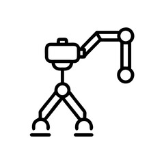 Robotic Drone Arm Icon Vector Illustration for Technology and Industrial Innovation Design