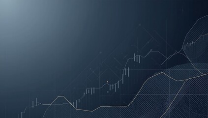 Muted dark blue corporate financial report background with subtle graph patterns and textured gradient for business presentations
