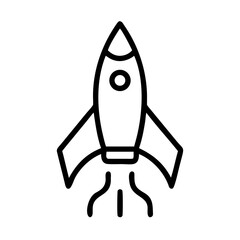 Rocket Launch Icon Vector Illustration for Space and Startup Innovation Design