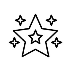 Star Icon Vector Illustration for Favorite and Rating Symbol Design