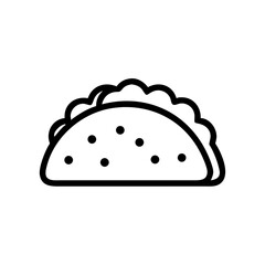 Taco Icon Vector Illustration for Mexican Food and Restaurant Design