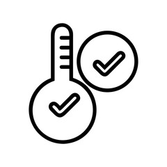 Thermometer Check Icon Vector Illustration for Medical and Health Temperature Design