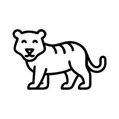 Tiger Icon Vector Illustration for Wildlife and Nature Animal Design