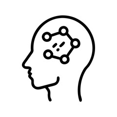 Thought Control Icon Vector Illustration for Psychology and Mind Concept Design