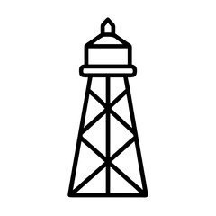 Water Tower Icon Vector Illustration for Architecture and Infrastructure Design