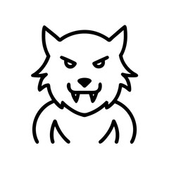 Werewolf Icon for Halloween, Mythical Creature, and Fantasy Design