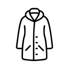 Stylish Winter Coat Icon for Fashion, Clothing, and Cold Weather