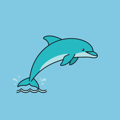 Obraz premium Dolphin Leaping in the Ocean