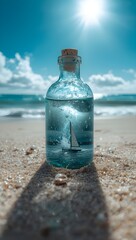 bottle on the beach