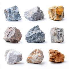 Obraz premium Various rocks of different colors, textures and sizes, showcase a diverse range of geological elements 