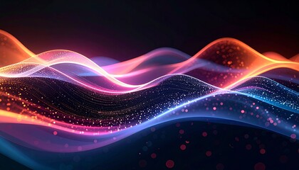 Soft gradient waves with light particles floating in depth, producing a futuristic yet clean thumbnail design.