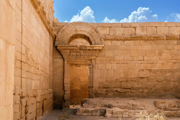 Ruins of the main temple of Hatra in Iraq