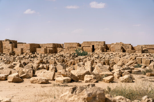 Ruins of the main temple of Hatra in Iraq
