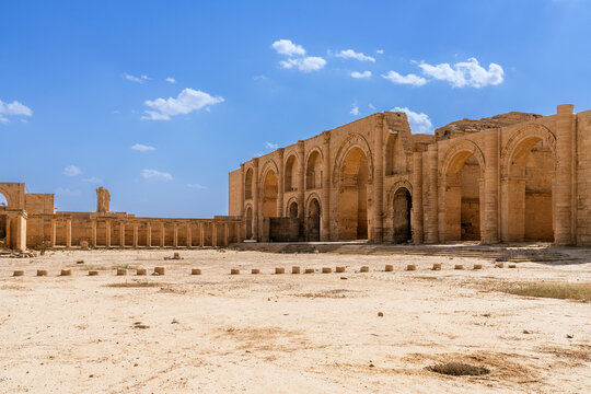 Ruins of the main temple of Hatra in Iraq under clear sky