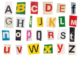 ransom collage letters alphabet