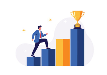 Achieving success through persistent effort and goal attainment on the path to victory