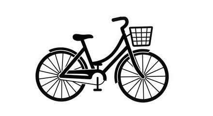 Classic bicycle with front basket ideal for city commuting and leisure riding for general use