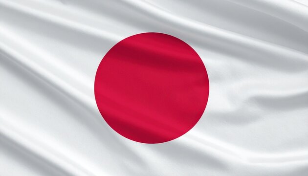 Minimalist Japanese flag with centered red sun on white background, symbolizing purity and national identity.