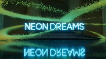 Abstract swirling patterns in vivid greens and blues