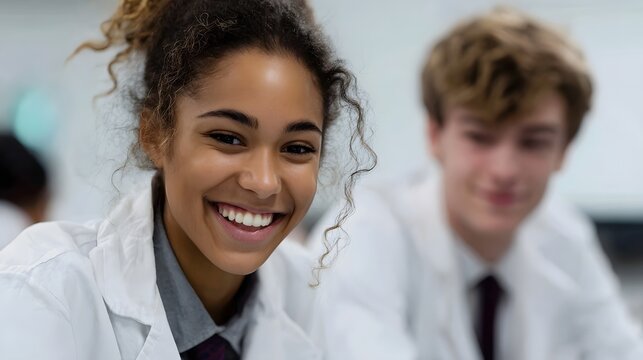 Students working together in a chemistry lab