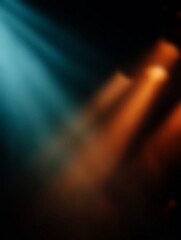 Colored light rays black background