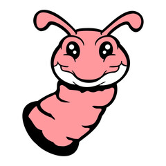 Caterpillar worm hole wall small peeks cute cool