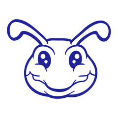 Caterpillar smiles sweet cute worm friendly comic