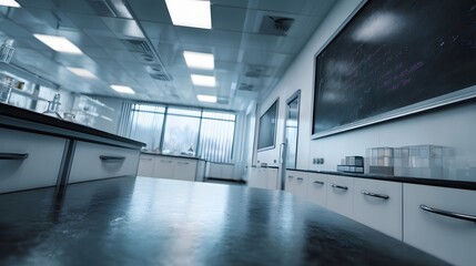 Obraz premium A modern chemistry lab equipped with advanced scientific instruments and whiteboards long title A well equipped state of the art chemistry
