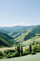 breathtaking view of lush green hills of virginia during summer essence of tranquility
