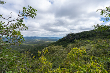 A panoramic view over the green hills and valleys of Kondoa, Tanzania