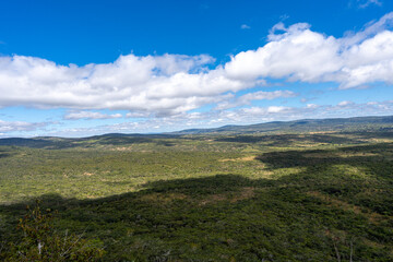 A panoramic view over the green hills and valleys of Kondoa, Tanzania