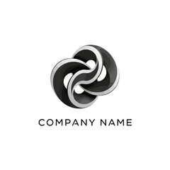 Obraz premium Intertwined Circles Logo Design.