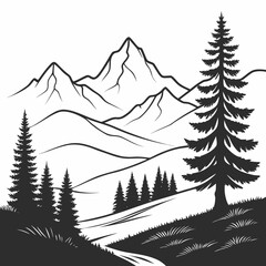 Mountain vector illustration