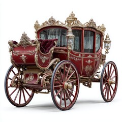 Fototapeta premium A luxurious vintage carriage with ornate detailing, evoking a sense of history and elegance