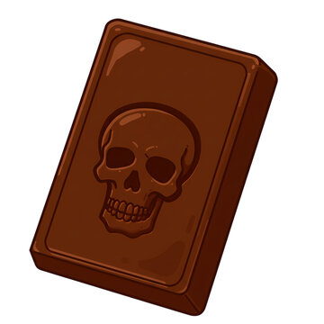 Dark Chocolate Bar with Skull Design: A Spooky Sweet Treat