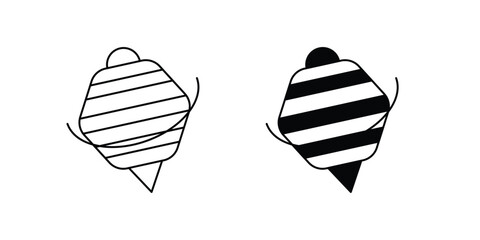 Spinning Top set icon with white background vector stock illustration