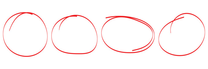 Set of doodle hand draw highlight, arrows, text underline strokes and marks. Brush doodle shape for message and notes. Collection of sketch elements of circles, ellipses. Hand drawn circle highlighter