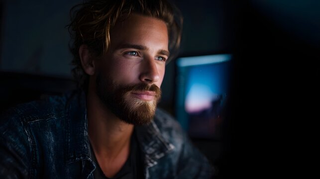 Man editing product photos for an advertising campaign - Powered by Adobe