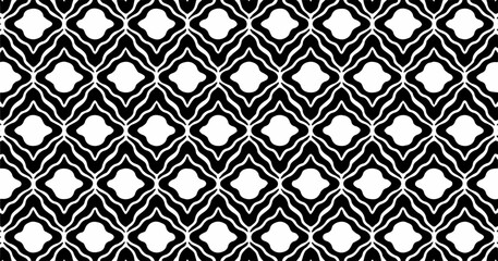 Seamless black and white abstract diamond geometric pattern, perfect for textiles, wallpapers, wrapping paper, and decorative surfaces.