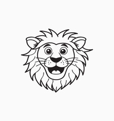 Abstract geometric lion face design with vibrant colors