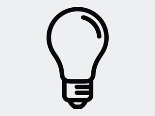 Vector art of simple light bulb icon