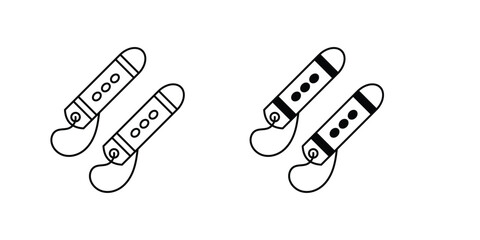 Laser  set icon with white background vector stock illustration